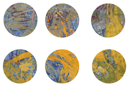absract painting with hearts