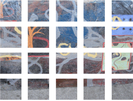 absract painting with hearts